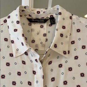 Massimo Dutti dotted flower shirt